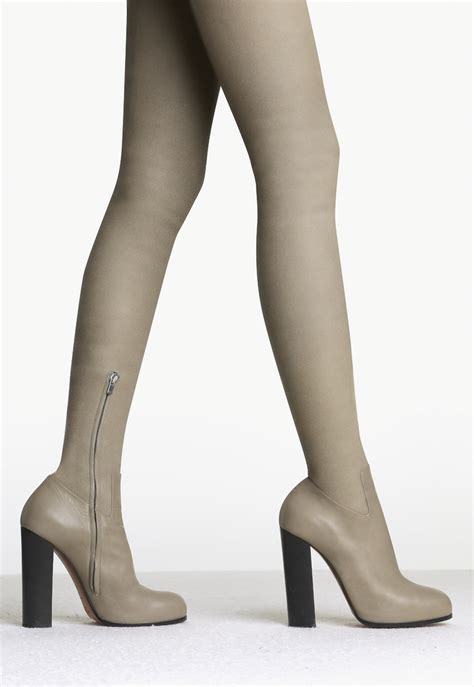 celine thigh high boot rider in calfskin taupe|Celine ankle boots.